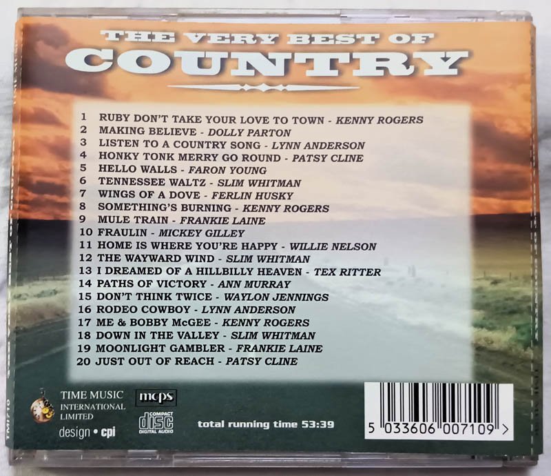 The Very Best of Country Original Artists Audio Cd