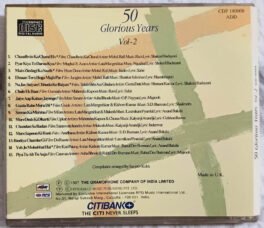 50 Glorious Year Vol 2 Hindi Film Songs Audio CD