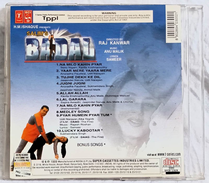 Badal Hindi Audio Cd By Anu Malik