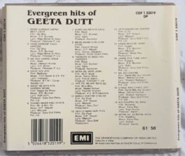 Evergreen Hits of Geeta Dutt Hindi Audio cd