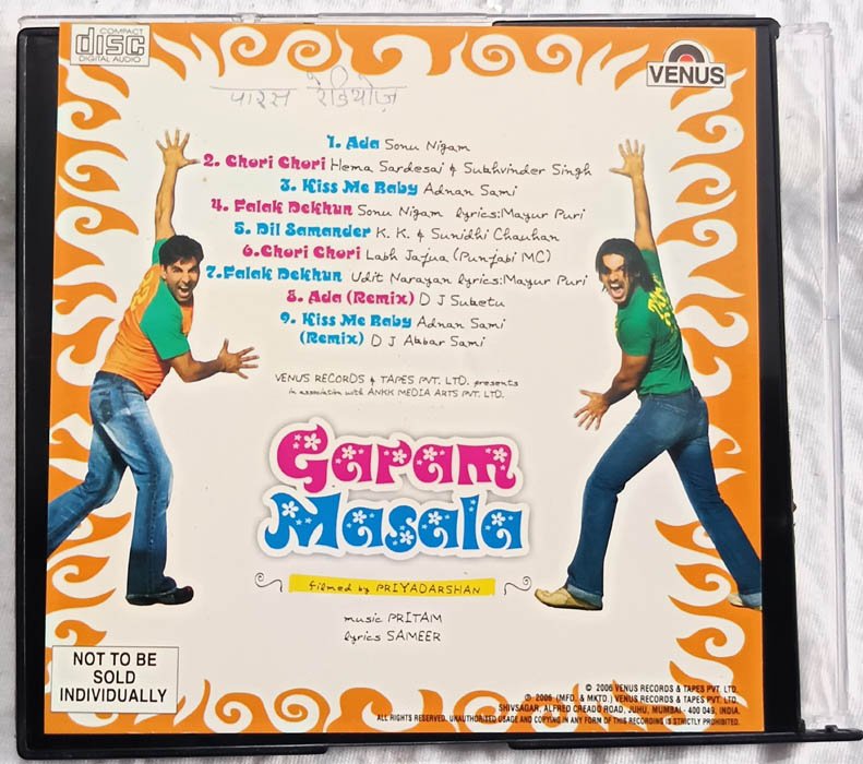 Garam Masala Hindi Audio CD By Pritam