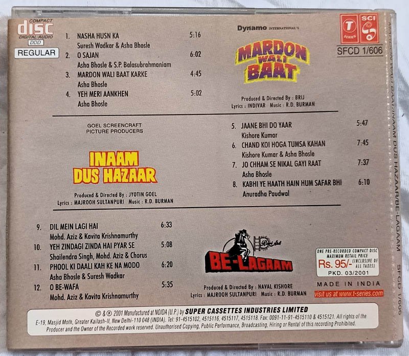 Mardon Wali Baat - Inaam Dus Hazaar - Be Lagaam Hindi Audio cd
