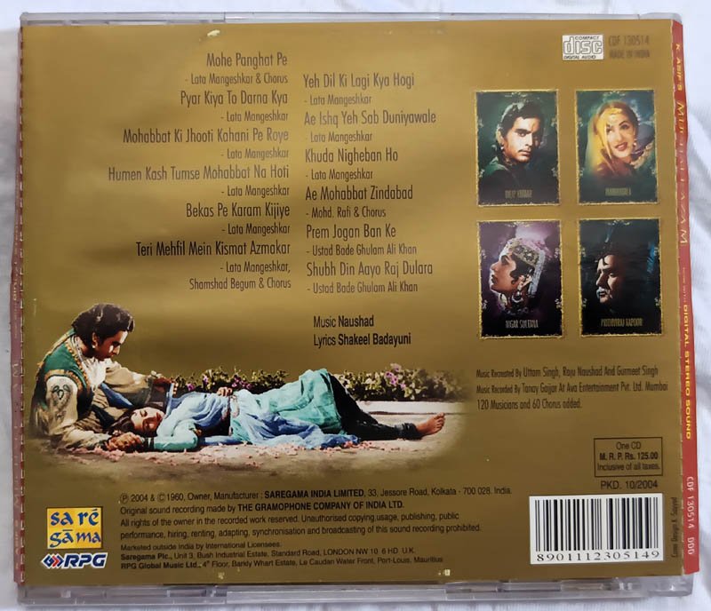 Mughal E Azam Hindi Audio cd