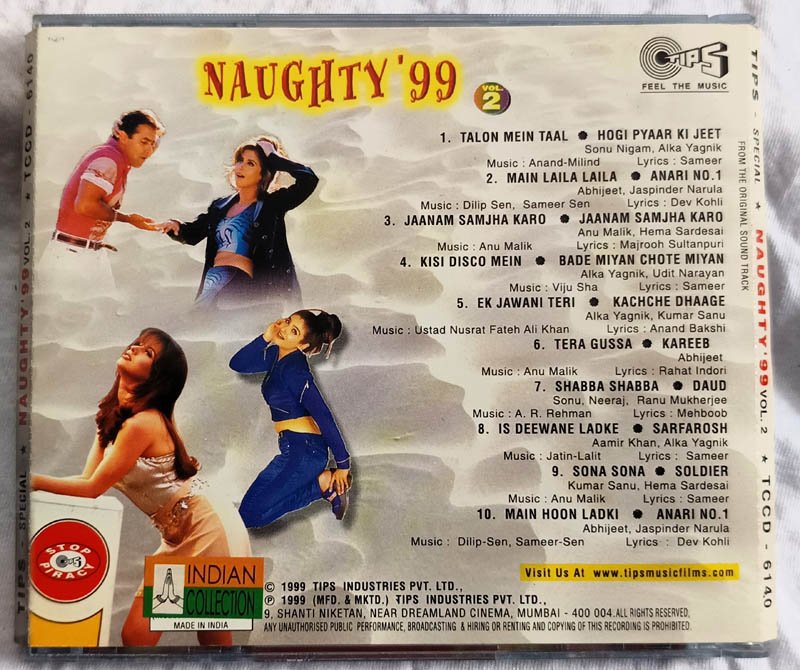 Naughty 99 Vol 2 Hindi Audio cd