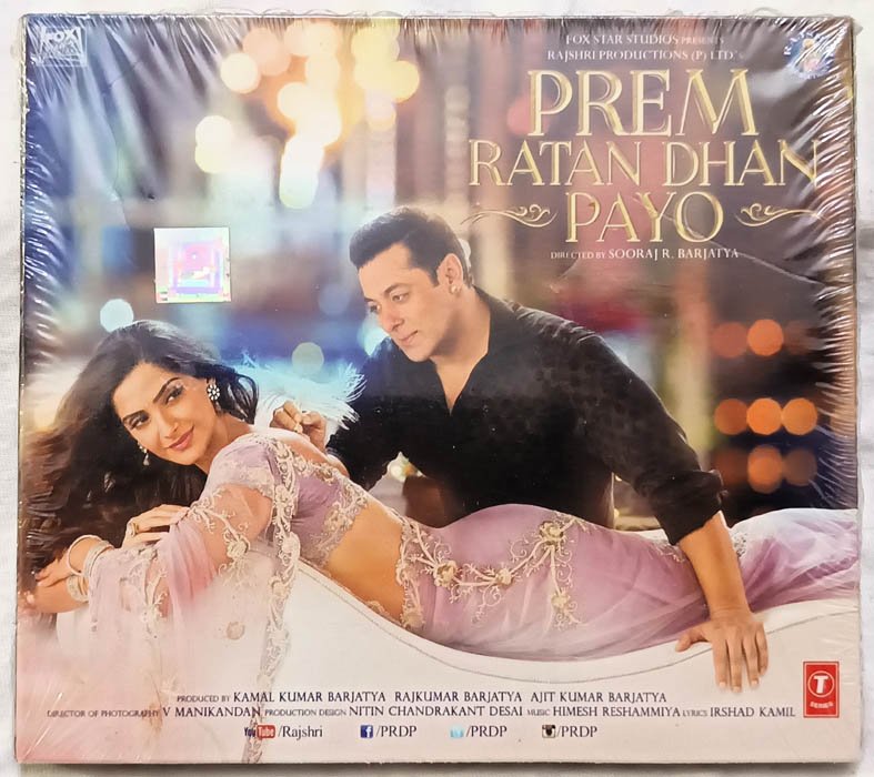 Prem Ratan Dhan Paya Hindi Audio cd By Himesh Reshammiya