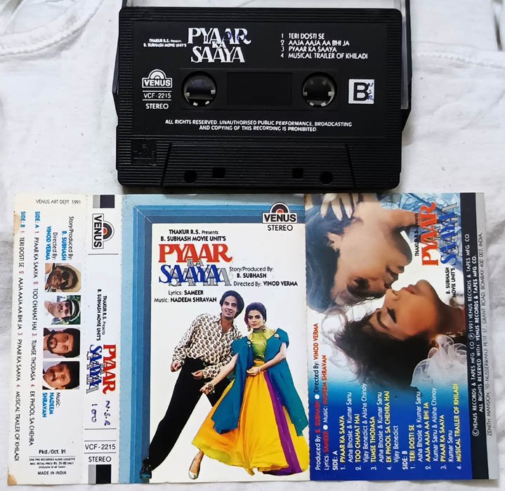Pyaar Ka Saaya Hindi Audio Cassette By Nadeem Shravan