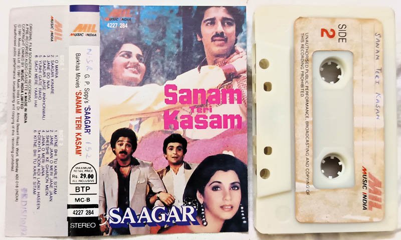 Sanam Tere Kasam - Saagar Hindi Audio Cassette
