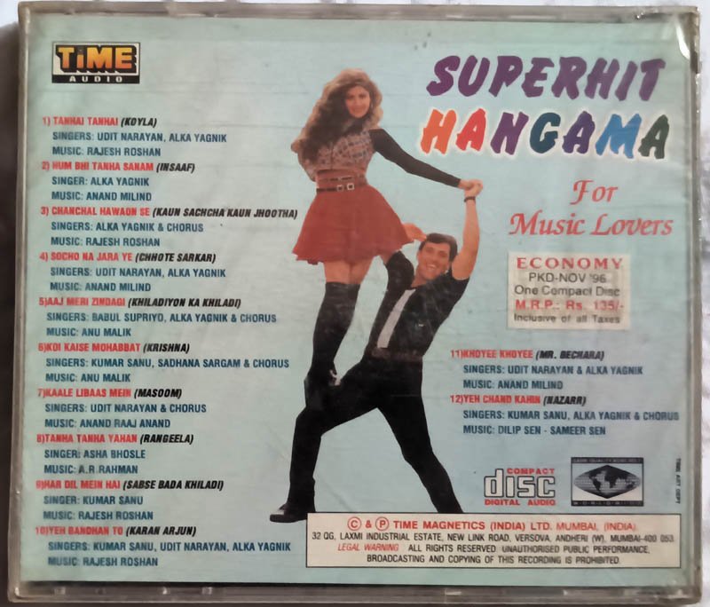 Super Hit Hangama Hindi Audio cd