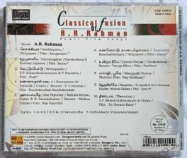 Classical Fusion A R Rahman Tamil Film Songs Audio cd