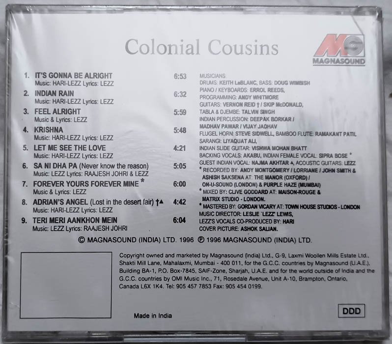 Colonial Cousins Hindi Audio Cd