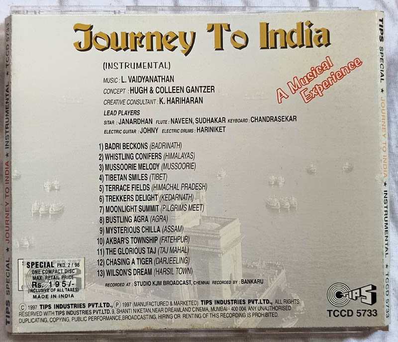 Journey to India L Vaidyanathan Audio Cd