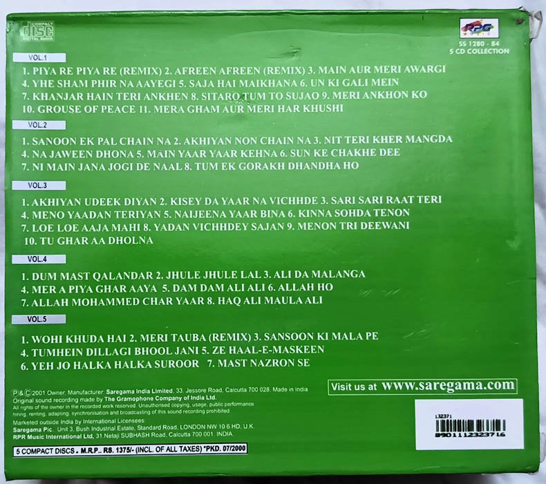 Legends Nusrat Fateh Ali Khan The Individual Legend Audio cd