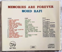 Memories Are Forever Mohd Rafi Hindi Audio Cd