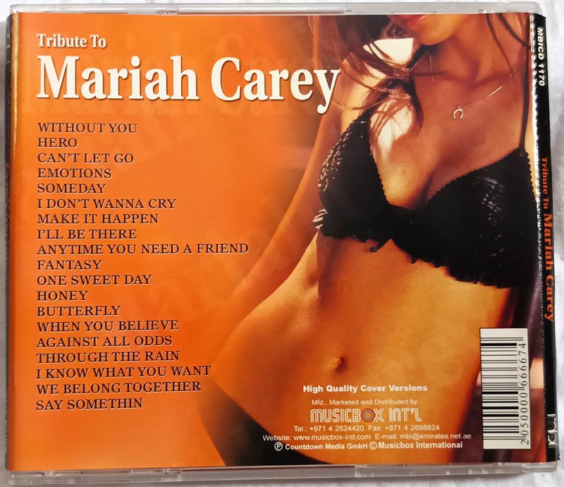 Tribute to Mariah Carey Audio cd