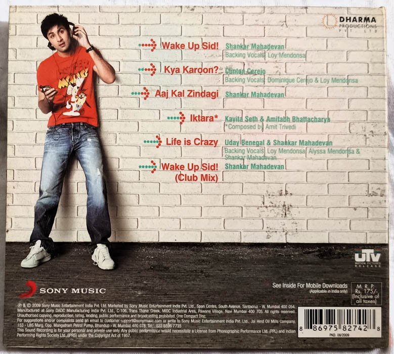 Wake up Sid Audio cd By Shankar Ehsaan Loy