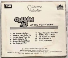 At His Very Best Ghulam Ali Hindi Audio Cd