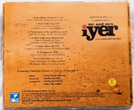 Mr and ms Iyer Audio Cd By Ustad Zakir Hussain