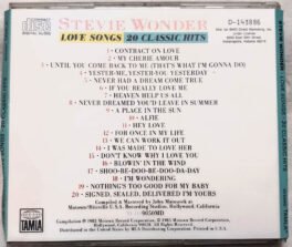 Stevie Wonder Love Songs 20 Classic Hits Audio cd