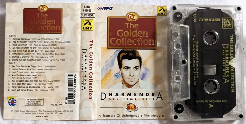 The Golden Collection Dharmendra All Time Hits Hindi Audio cassette
