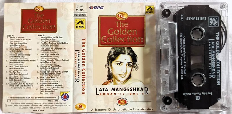 The Golden Collection Lata Mangeshkar Romantic Duets Hindi Audio cassette