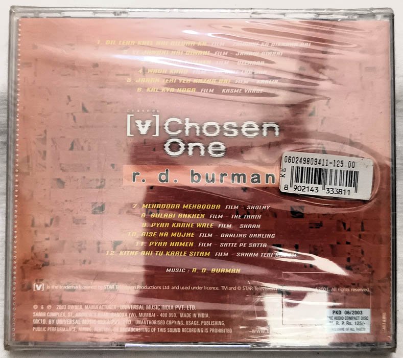 V Chosen One Hindi Audio Cd By R.D.Burman