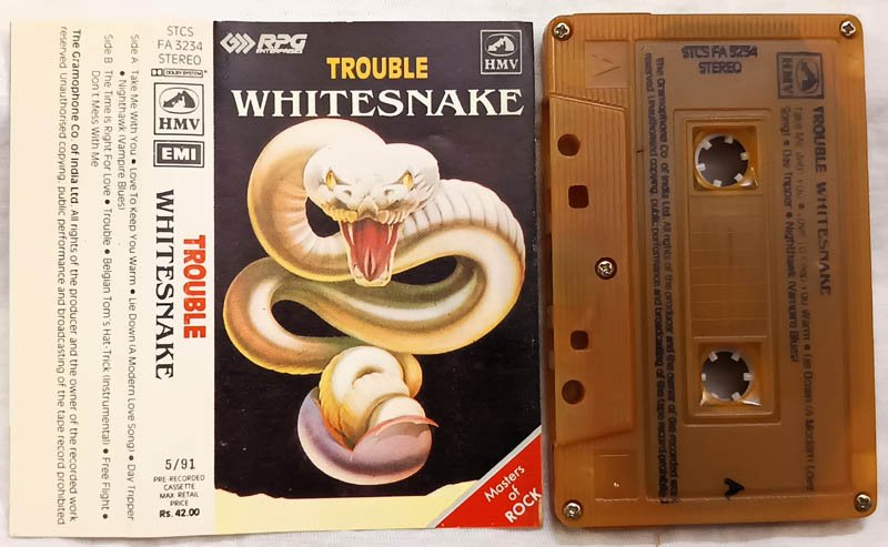 Whitesnake Trouble Audio Cassette