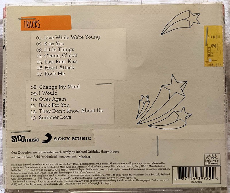 one direction take me home Audio cd