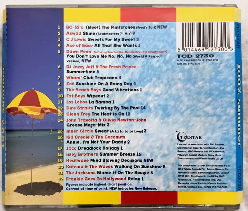100 % Summer Audio cd