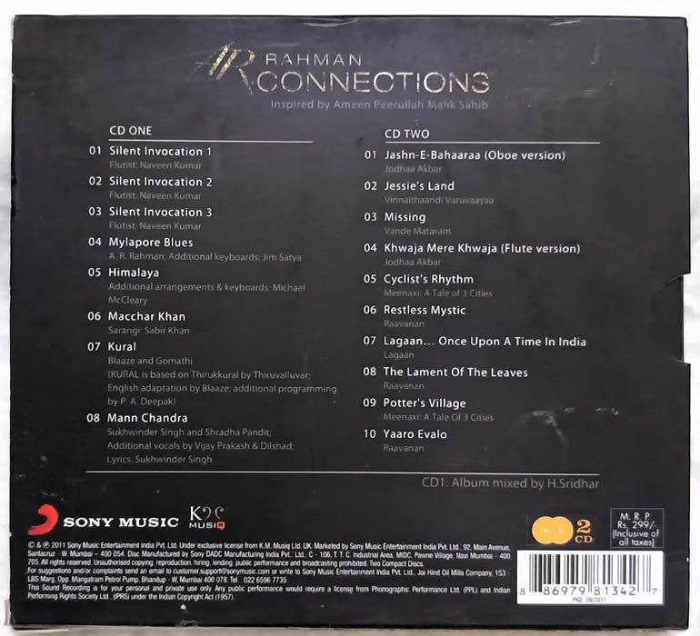 A R Rahman Connection Audio cd