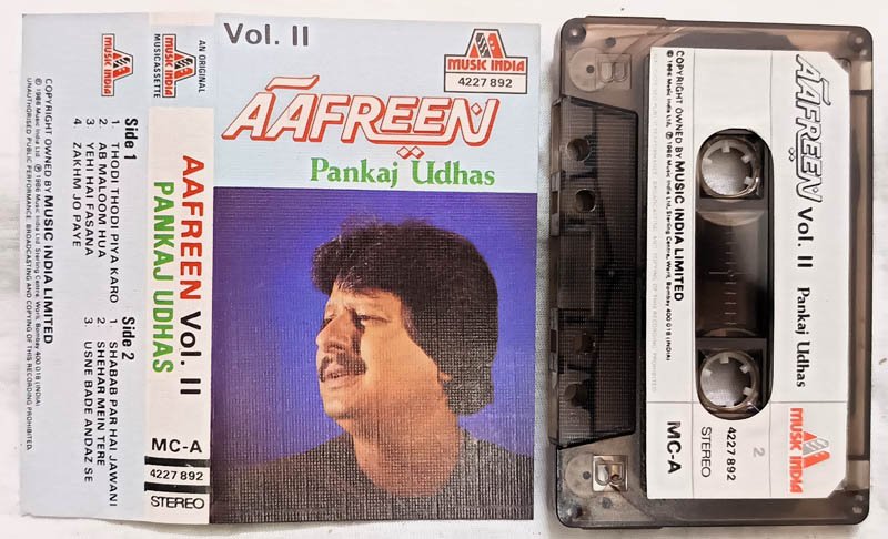 Aafreen Vol.1 & 2 Pankaj Udhas Hindi Audio Cassette