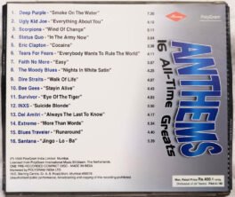 Anthems 16 All Time Great Audio Cd