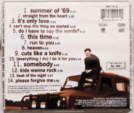 Bryan Adams so far so good Album Audio Cd