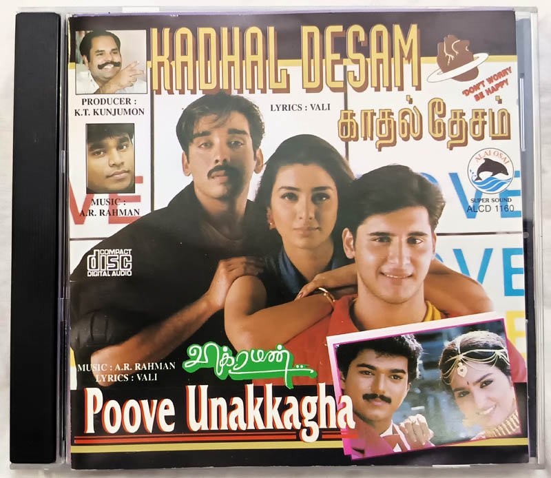 Kadhal Desam-Poove Unakkagha Tamil Audio Cd By A.R.Rahman