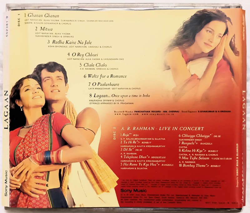 Lagaan - A R Rahman Live in Concert Hindi Audio cd