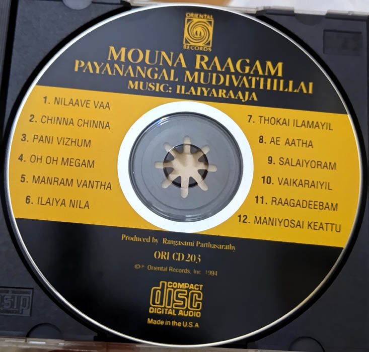 Mouna Raagam-Payanangal Mudivathilai Tamil Audio Cd - Image 3