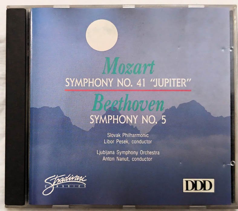 Mozart Symphony No 41 Jupiter Beethoven Symphont No 5 Audio cd