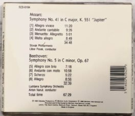 Mozart Symphony No 41 Jupiter Beethoven Symphont No 5 Audio cd