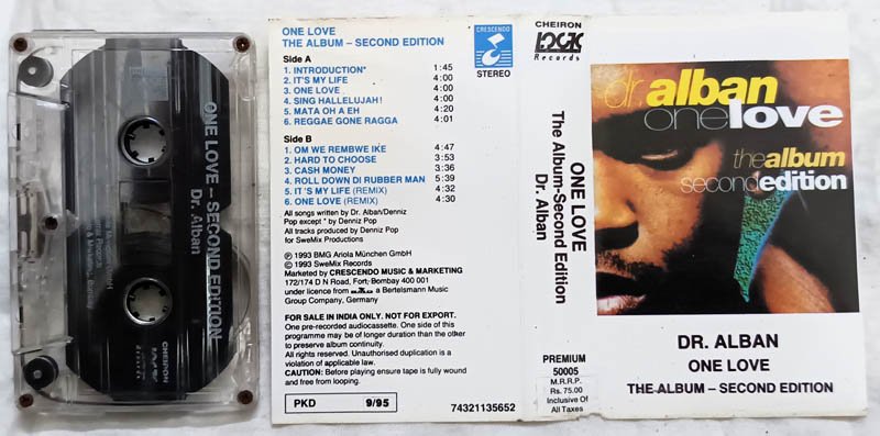 One Love The Album Second Edition DR.Alban Audio Cassette