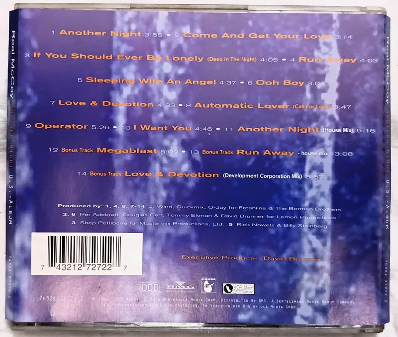 Real Mcoy Another Night U S Album Audio cd