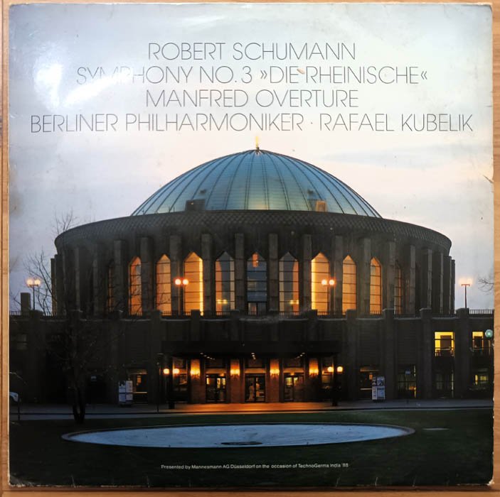 Robert Schumann Symphony No 3Die Rheinische Manfred Overture Berliner Philharmoniker Rafael Kubelik LP Vinyl Record