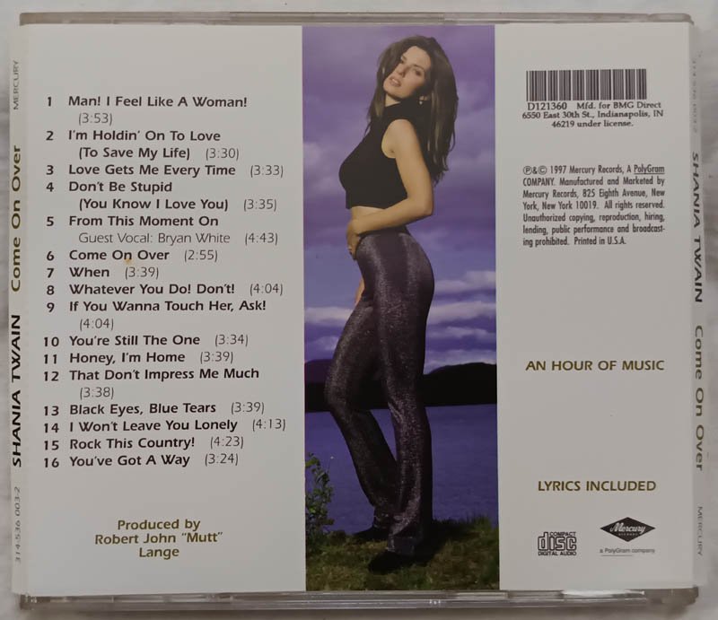 Shania Twain Come on Over Audio Cd