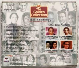 The Golden Collection Talat Mohmood The Evergren Duets Hindi Film Songs Audio CD
