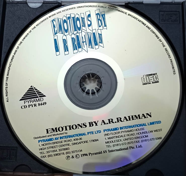 Emotions By A R Rahman Audio cd - Image 3