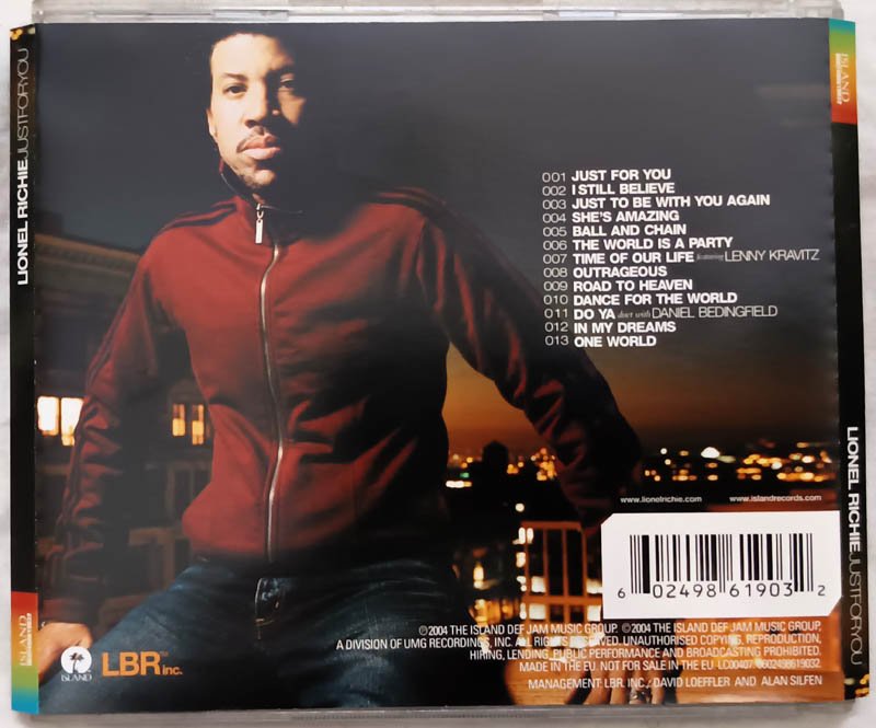 Lionel Richie Just for you Audio cd