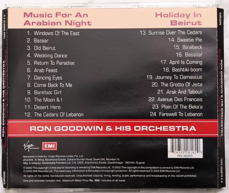 Music for an Arabian Night Holiday In Beirut Audio cd