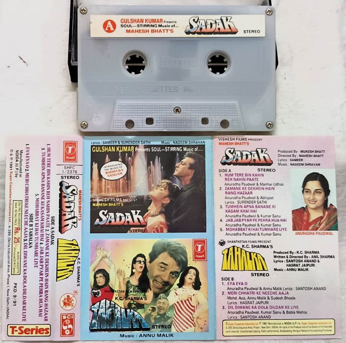 Sadak - Tahalka Hindi Audio Cassette