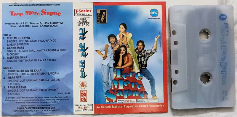 Tere Mere Sapne Audio Cassette By Viju Shah