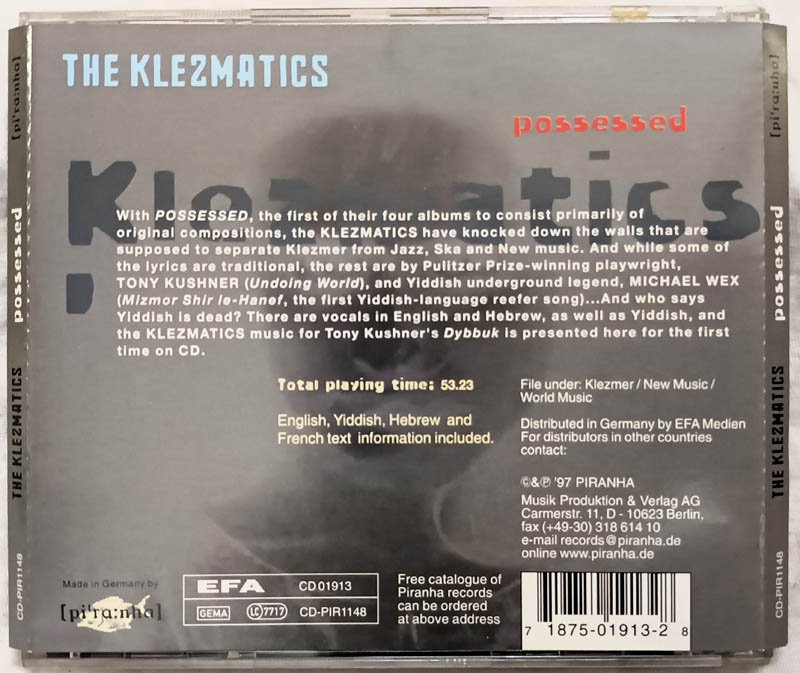 The Klezmatics Possessed Audio cd