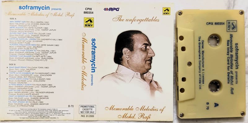 The Unforgettable Memorable Melodies of Mohd Rafi Hindi Audio Cassette
