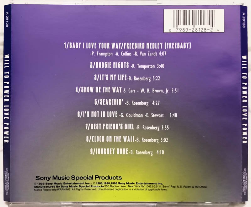 Will to power love power Audio cd